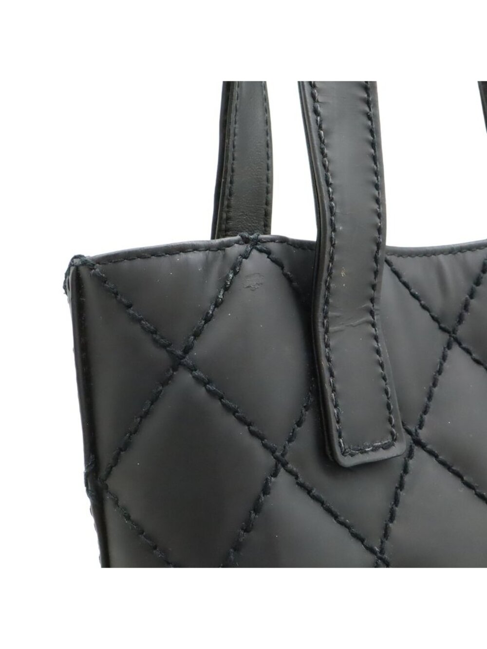 Chanel Wild Stitch CC Logo Tote Leather Black Gold - Picture 6 of 8
